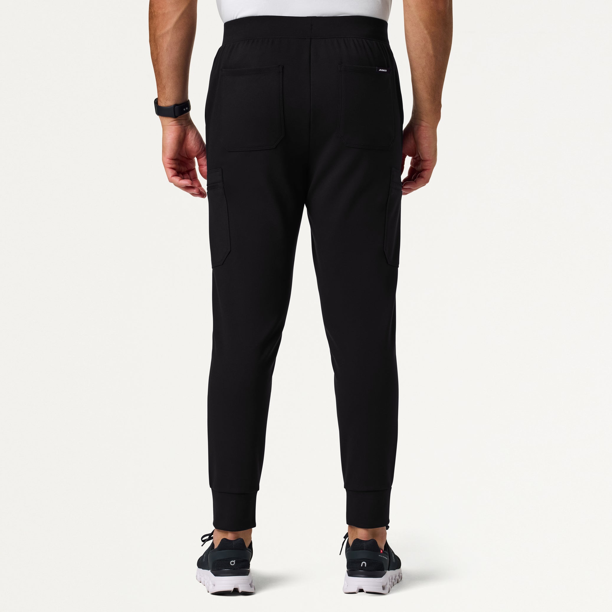 Ollie Slim UltraSOFT Cargo Scrub Jogger - Black