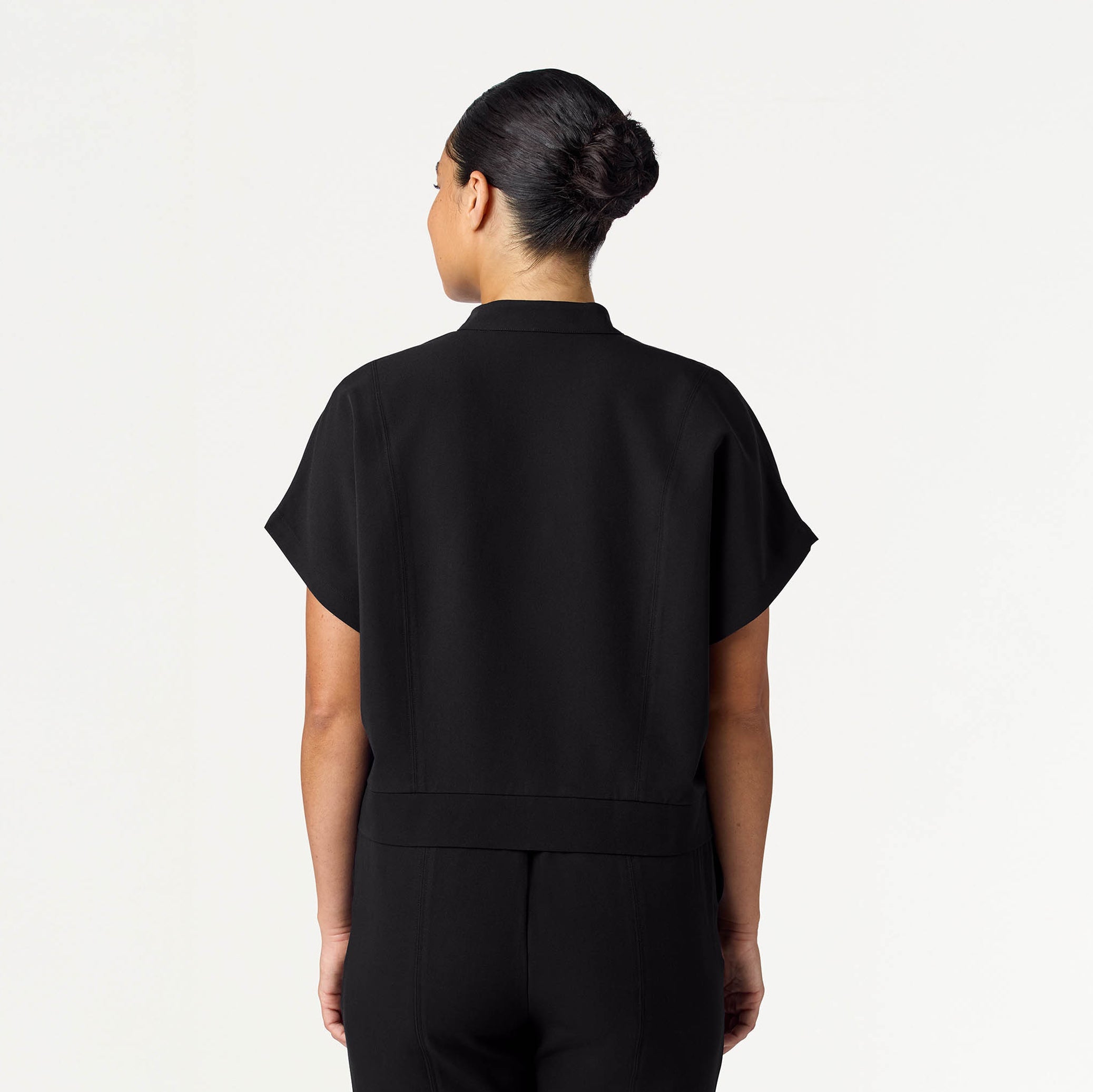 Clare Dolman Scrub Top - Black