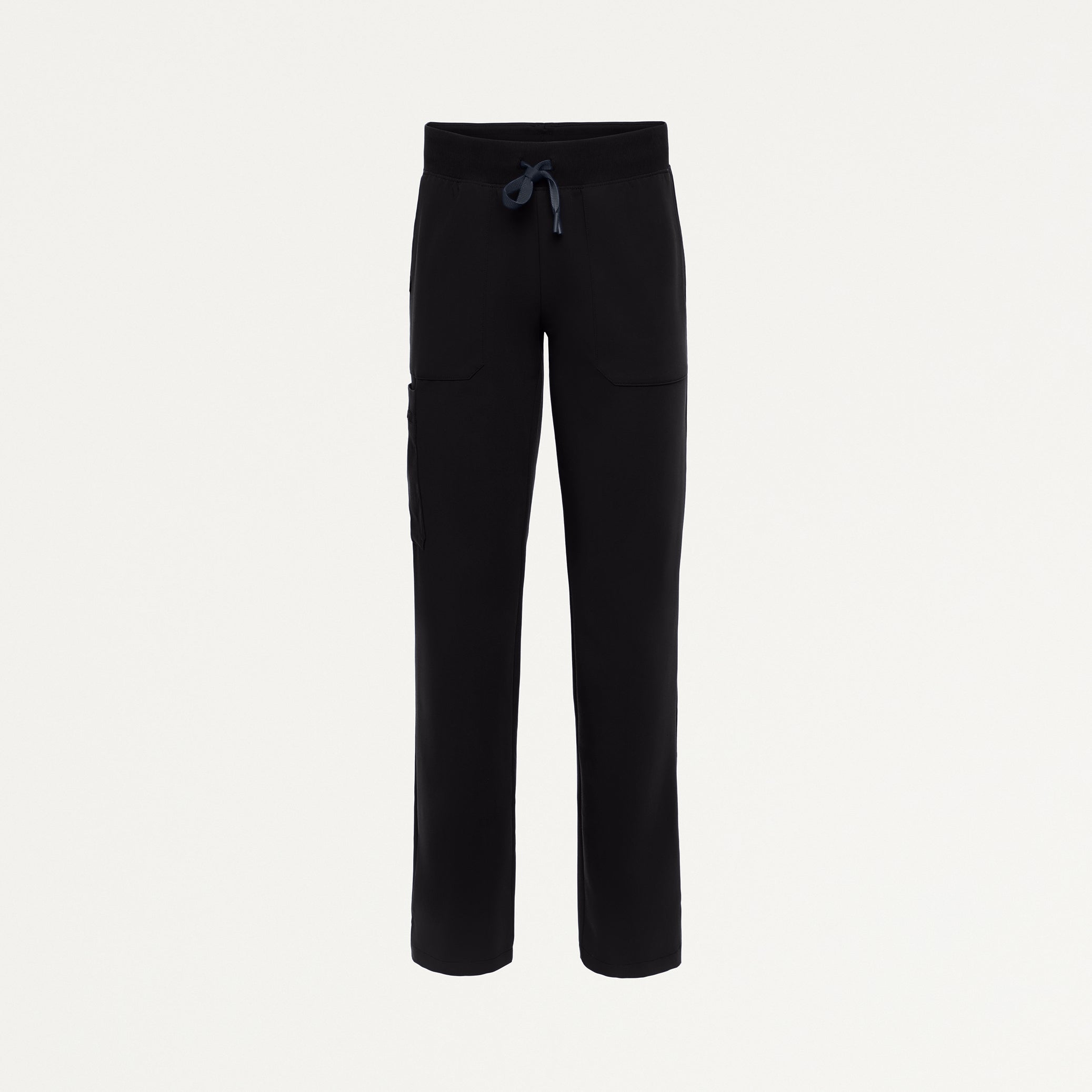 Xenos Cargo Knit-Waist Scrub Pant - Black