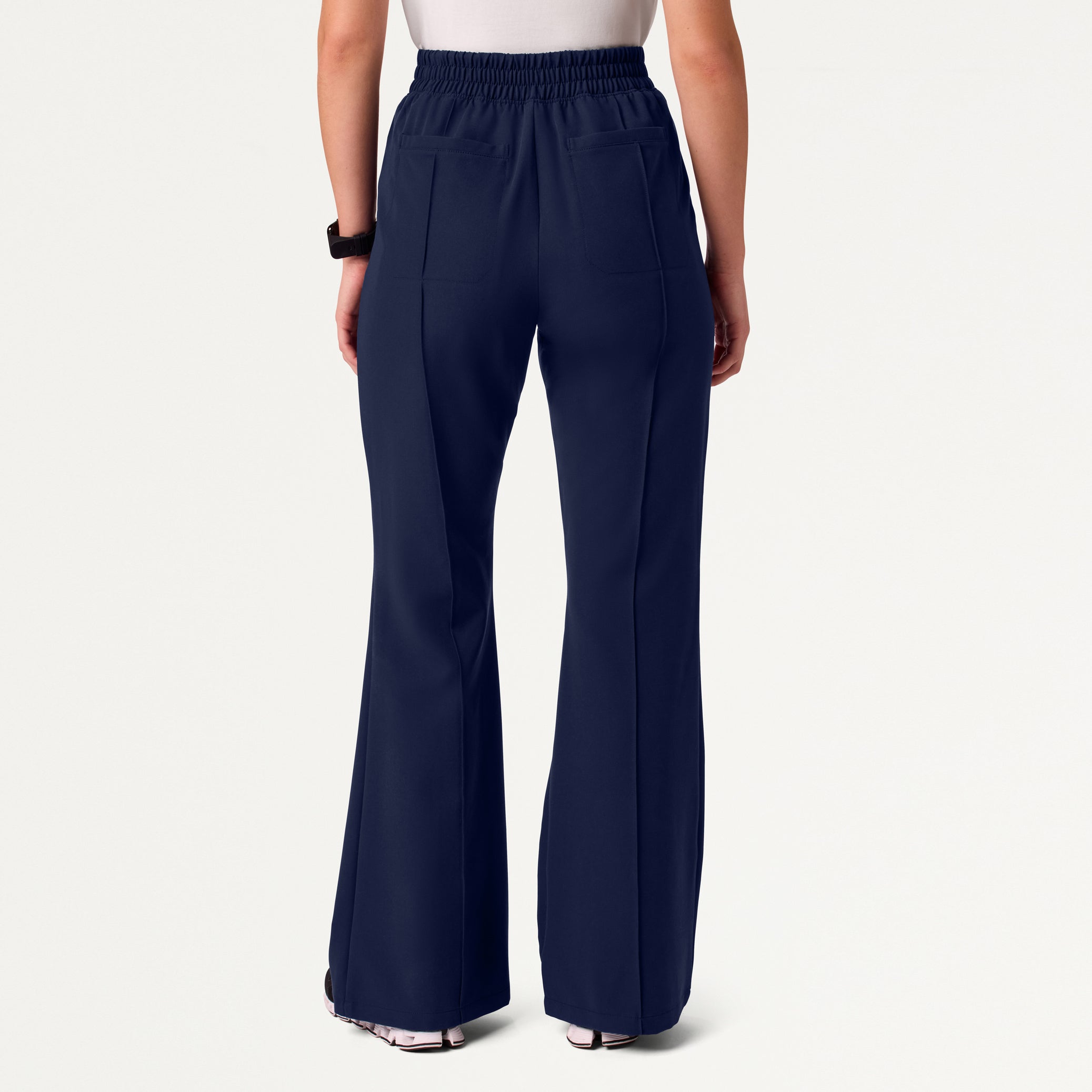Kori High Waisted Flare Scrub Pant - Midnight Navy