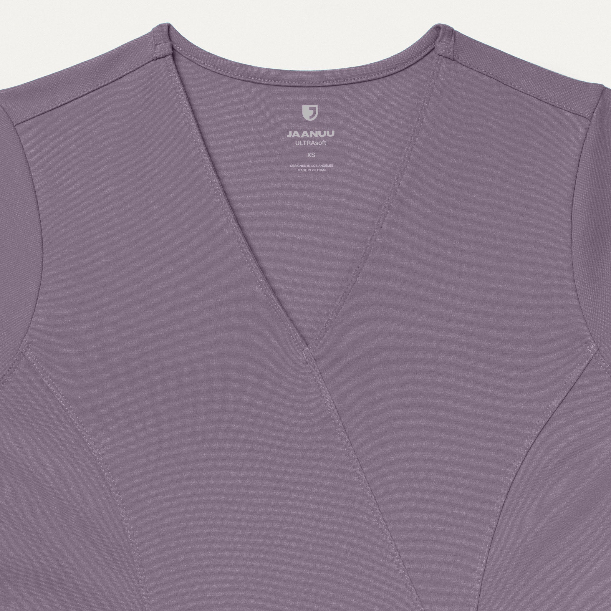 Isla Mock-Wrap UltraSOFT Scrub Top - Titanium