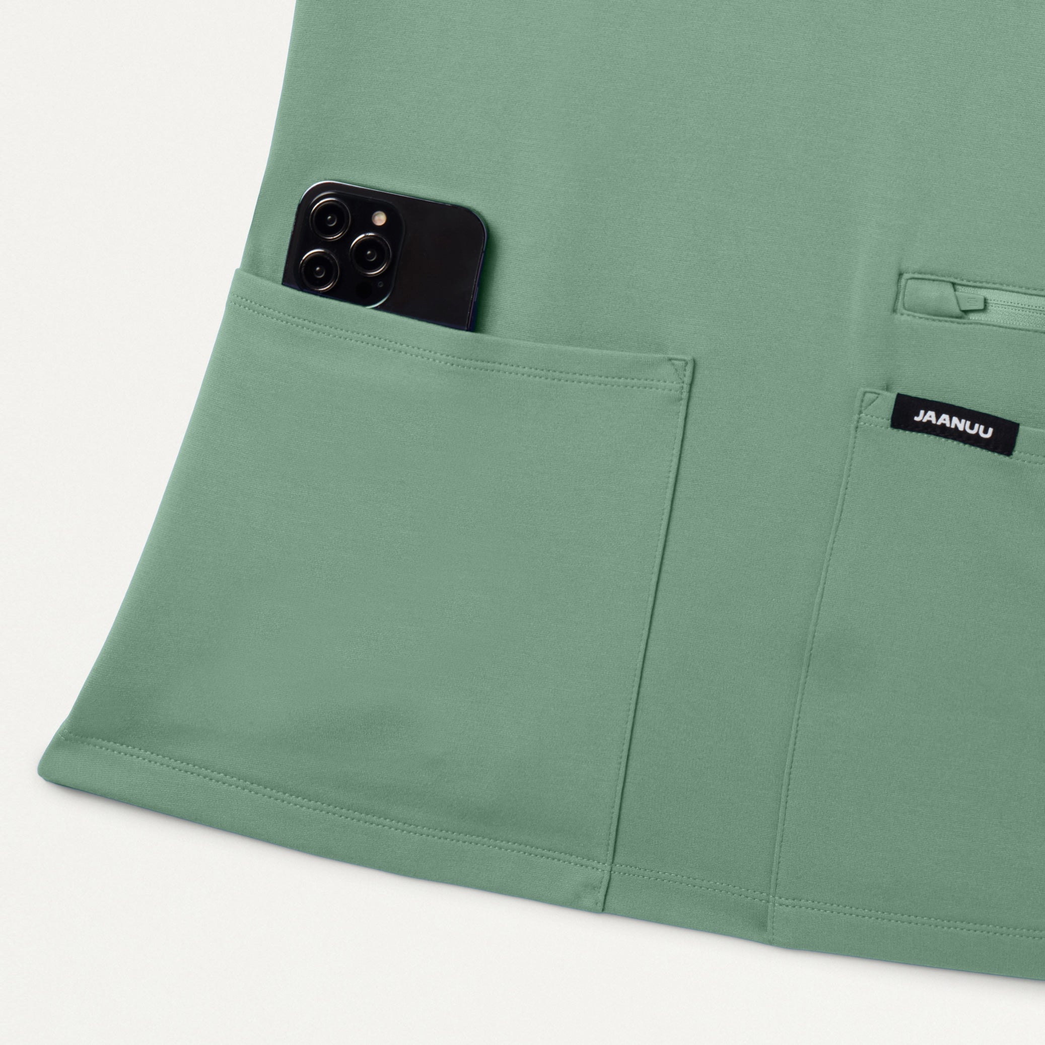 Kass Slim 4-Pocket UltraSOFT Scrub Top - Sage