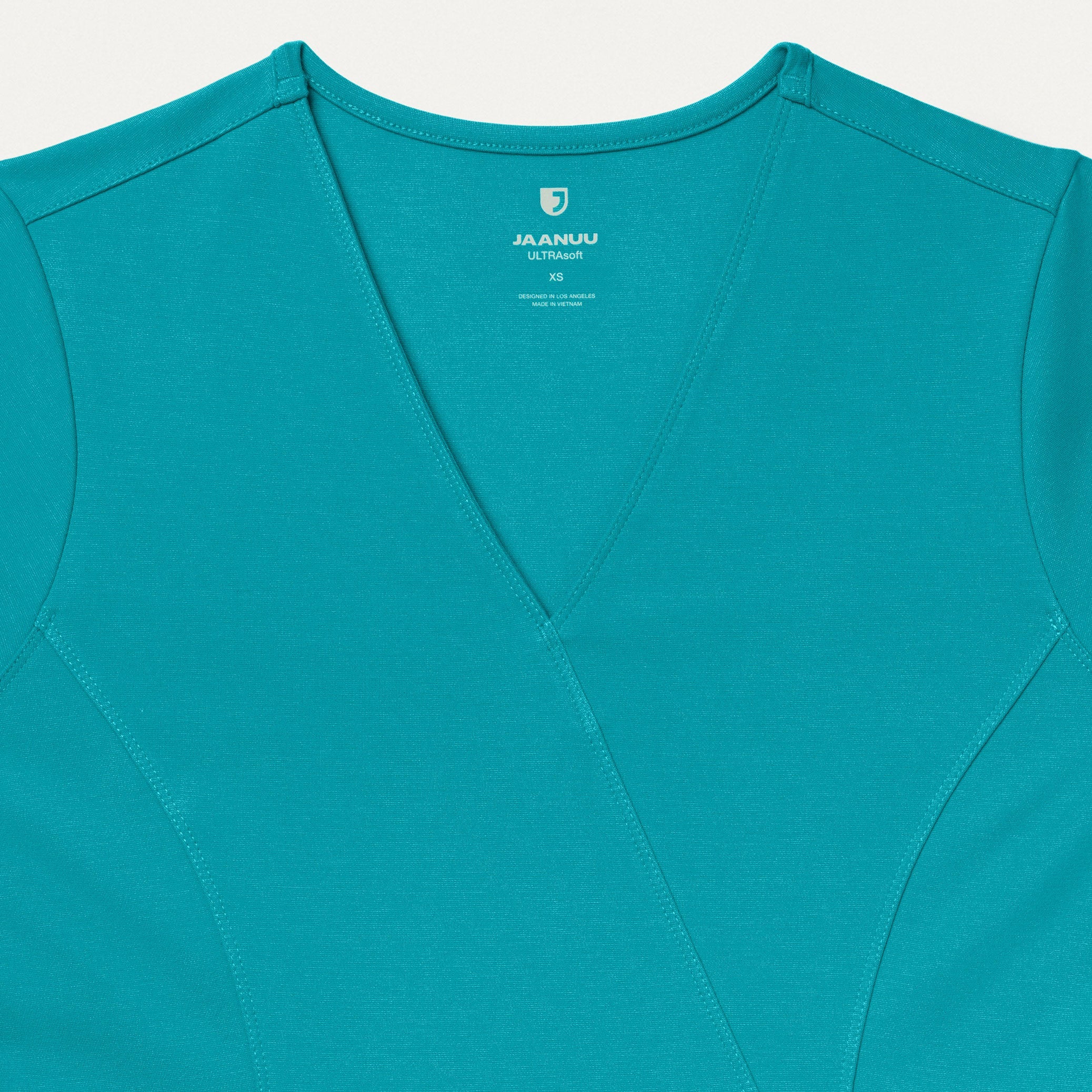 Isla Mock-Wrap UltraSOFT Scrub Top - Teal
