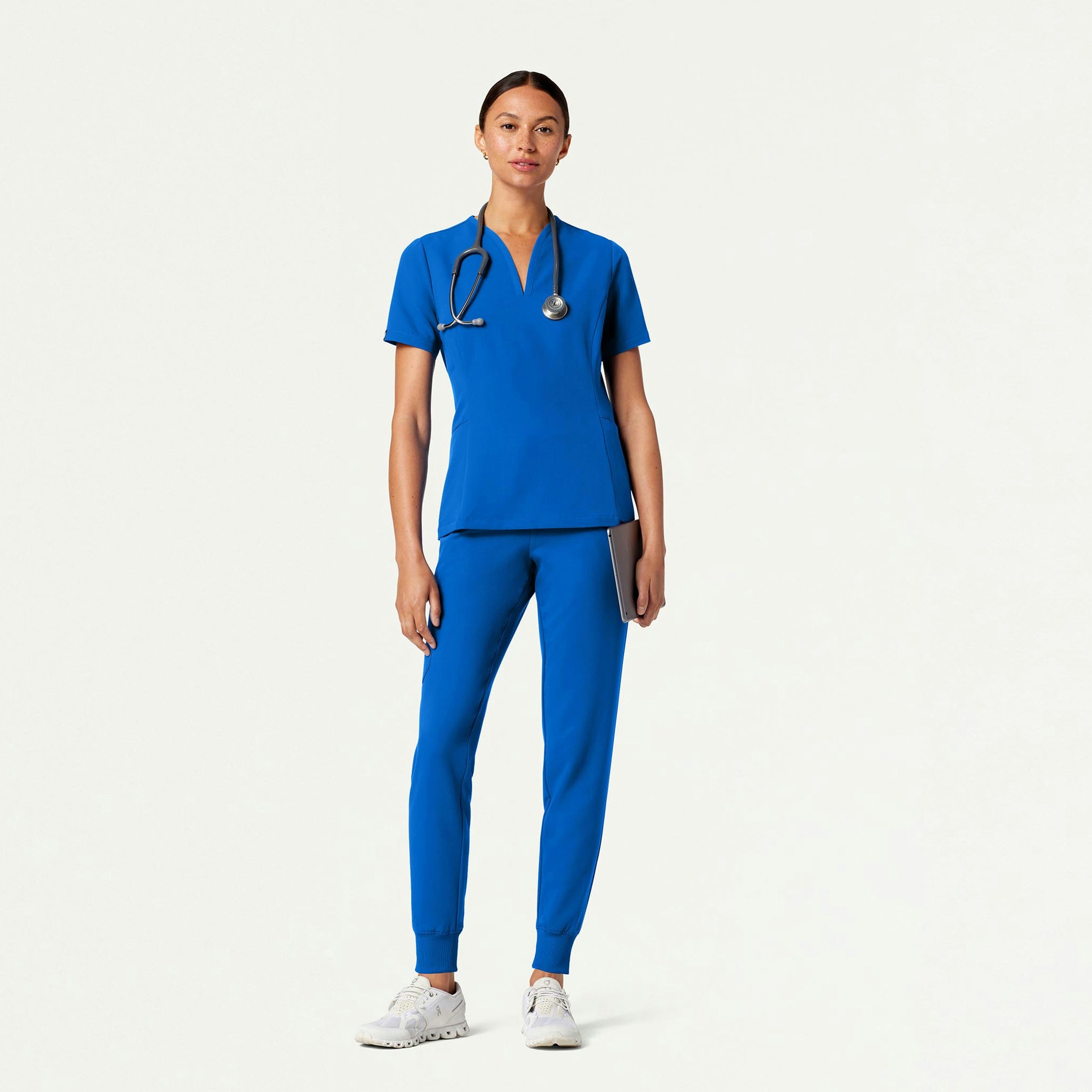 Silex Slim Knit-Waist Scrub Jogger - Royal Blue