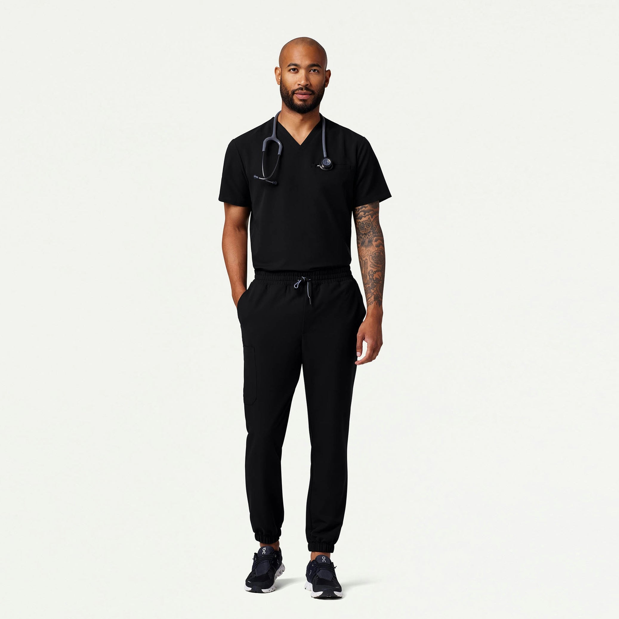 Rhodes Slim Crossover Scrub Jogger - Black
