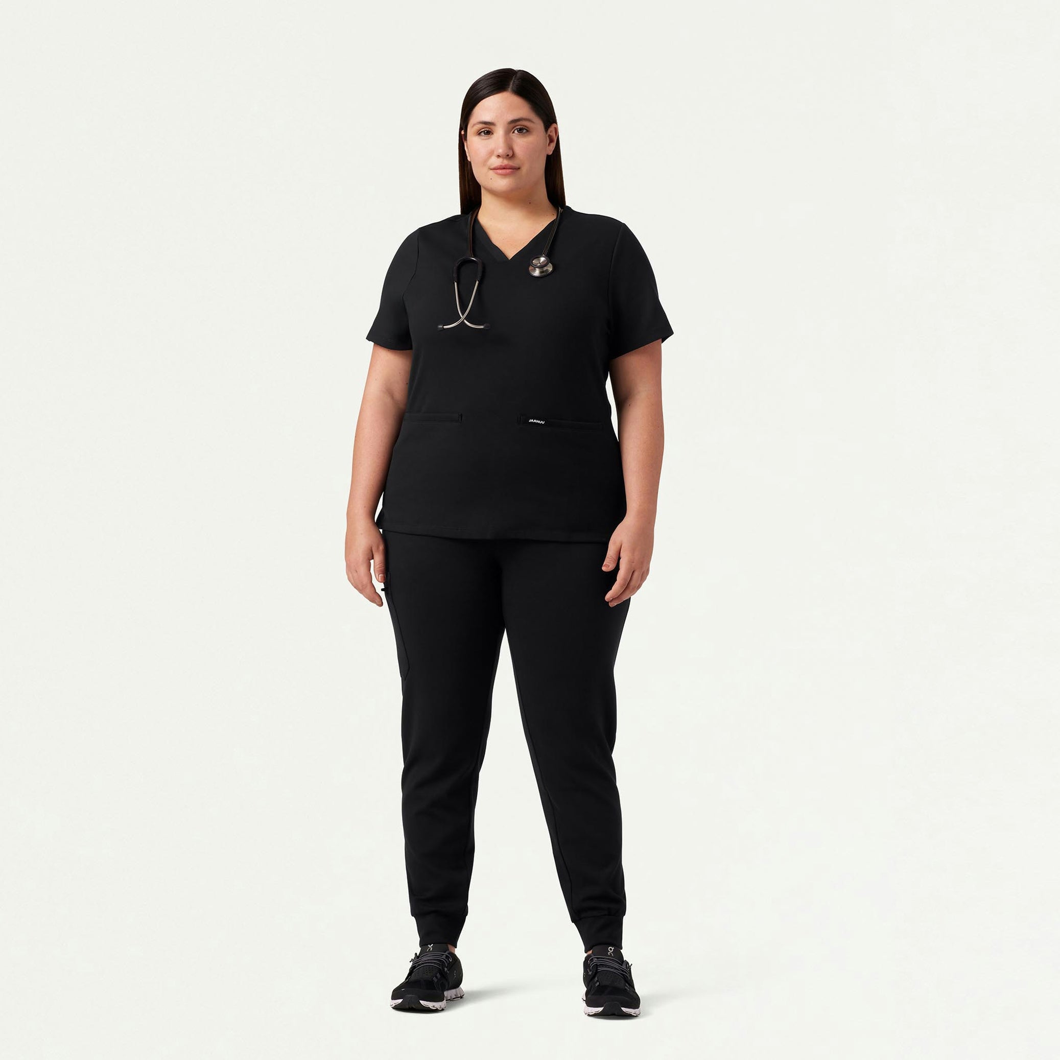 Cesi Slim UltraSOFT Scrub Top - Black