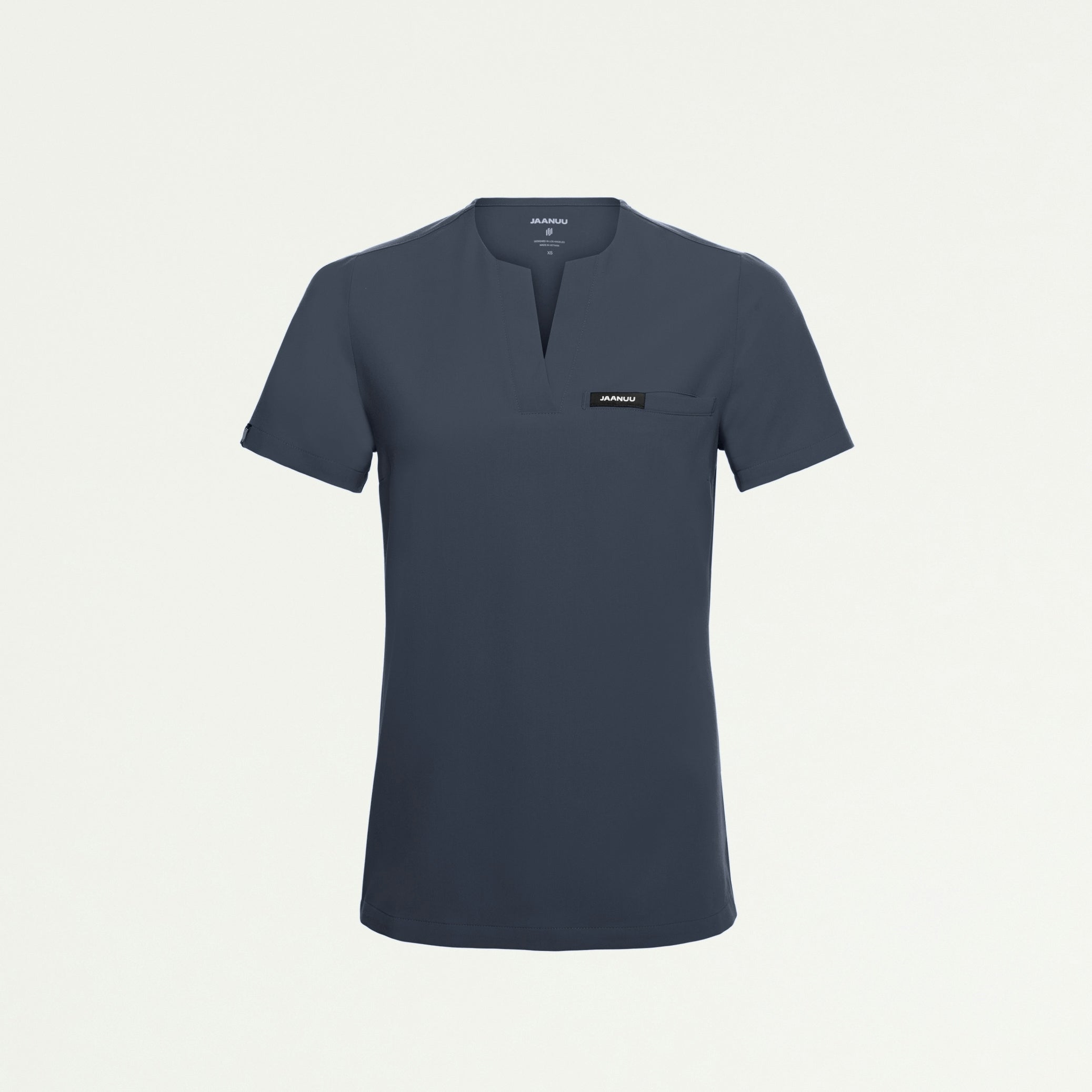 Andra Slim 1-Pocket Scrub Top - Carbon Gray