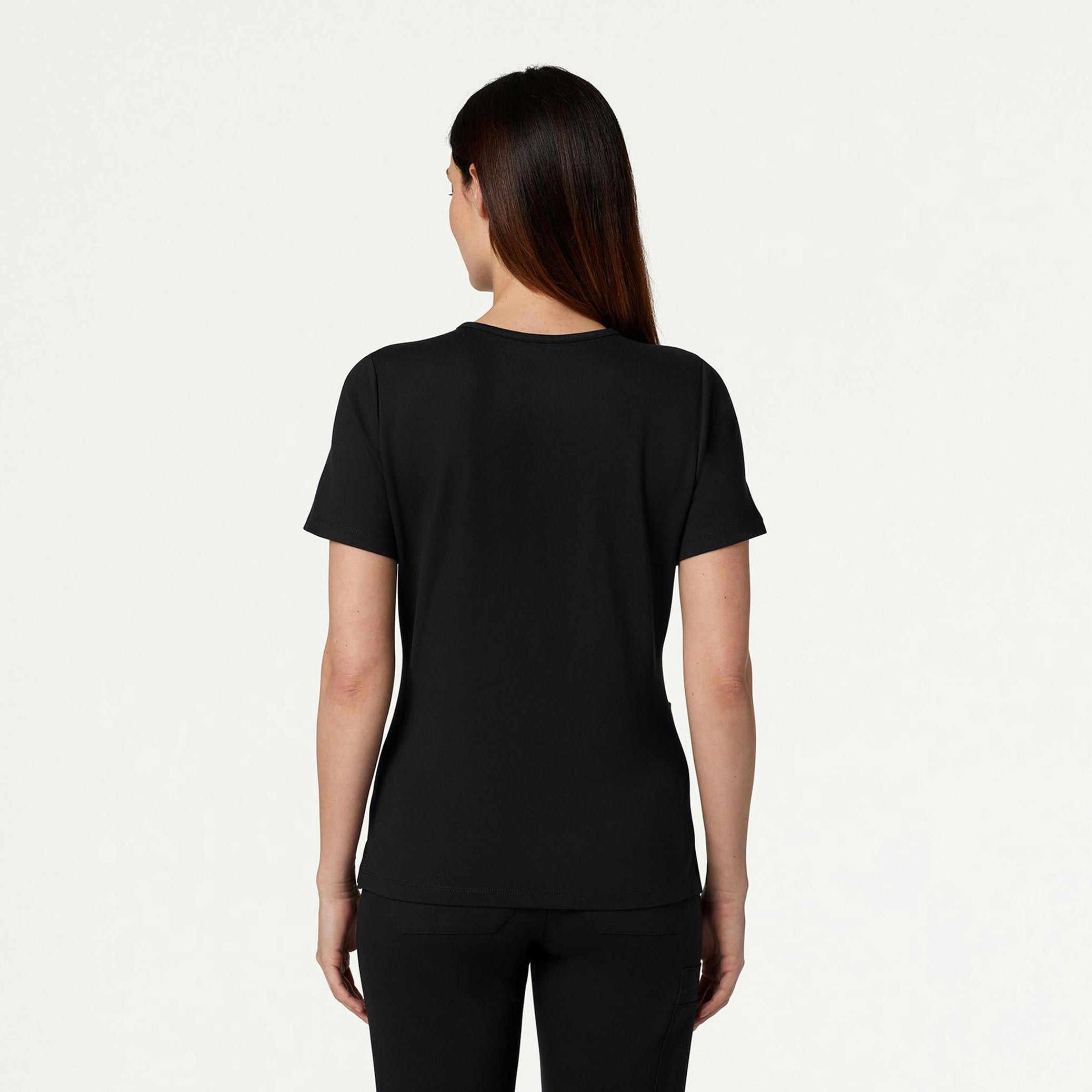 Cesi Slim UltraSOFT Scrub Top - Black