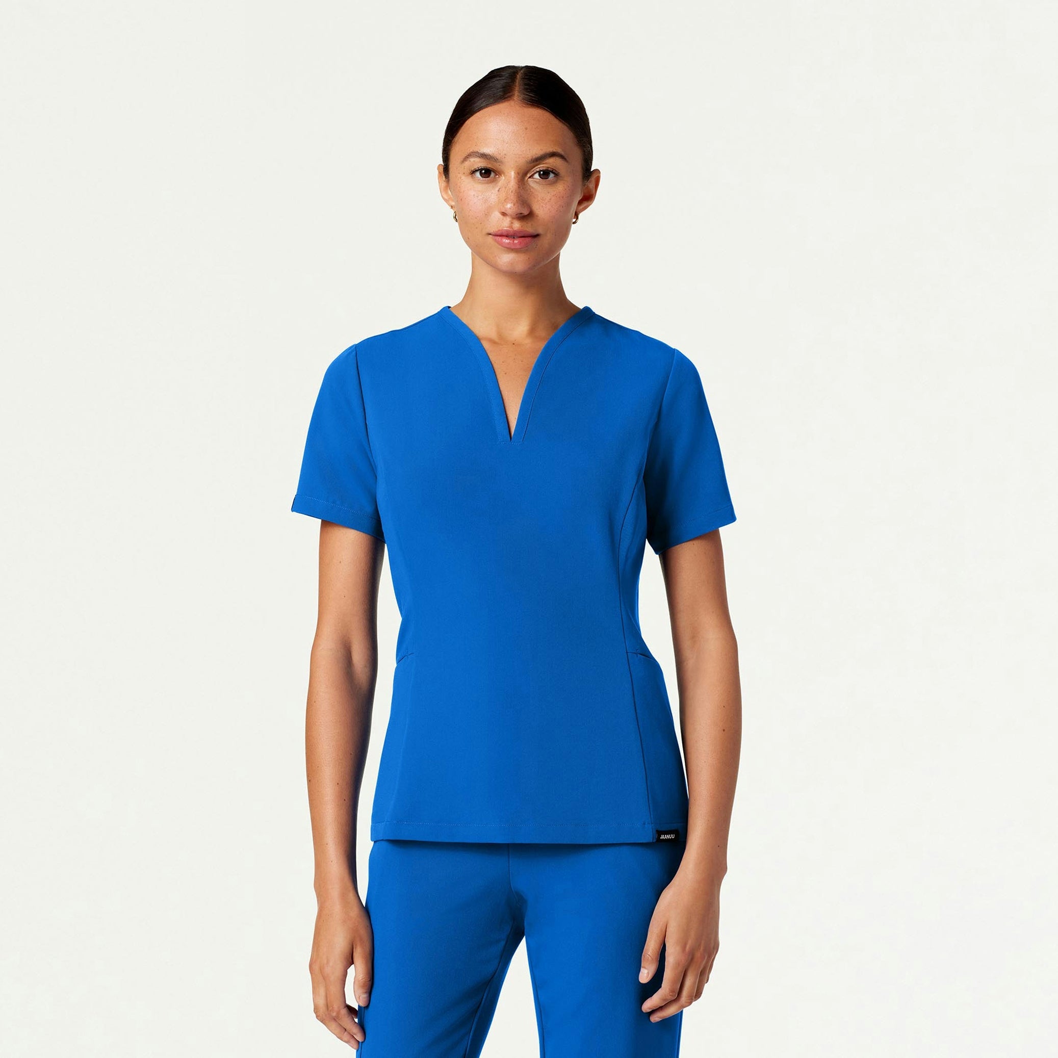 Calix Fit & Flare Scrub Top - Royal Blue